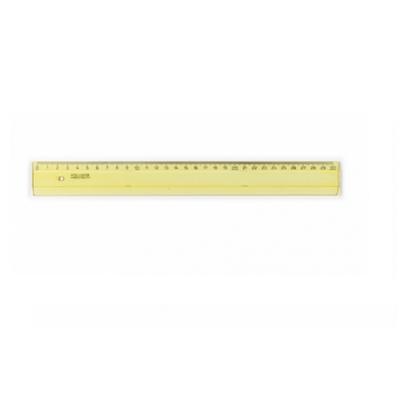 Liniuotė KOH-I-NOOR  30cm, geltona skaidri plastikinė