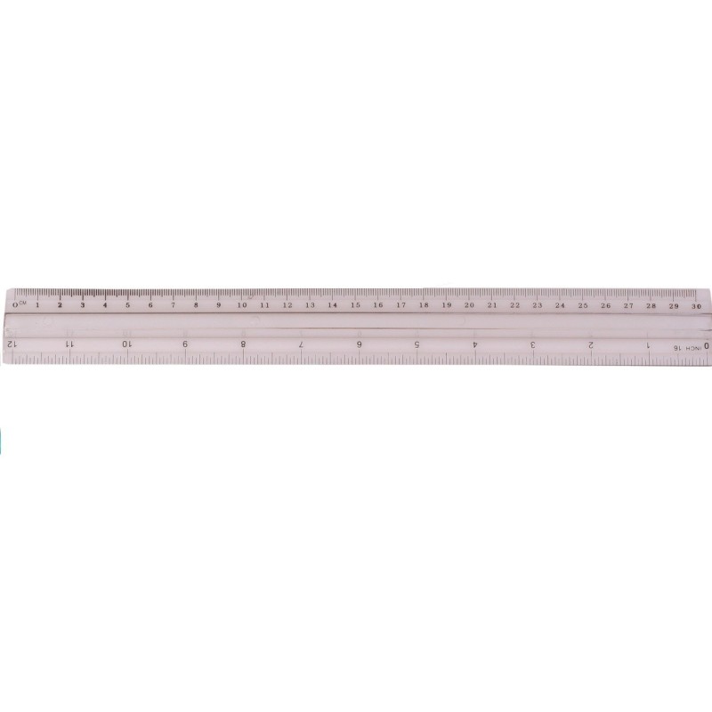 Liniuotė su laikikliu 30 cm skaidri CENTRUM įp.12