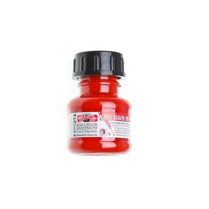 Tušas braižybai KOH-I-NOOR raudonas 20ml.