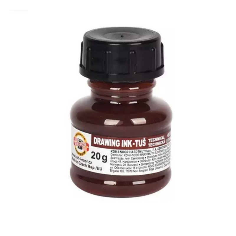 Tušas braižybai KOH-I-NOOR rudas 20ml