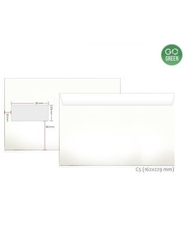 Vokas C5 (162x229) 80g su juostele ir langeliu kairėje 45x90