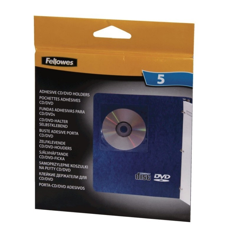 Vokas CD plastikinis klijuojamas FELLOWES 5vnt.