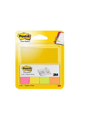 Popieriniai žymekliai 3M Post-it 20x38 mm 4sp.x50l.