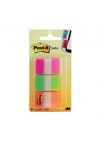 Indeksai-žymekliai stiprūs 3M POST-IT 3 spalvos (rožinė/žalia/oranžinė)