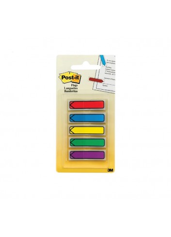 Indeksų-žymeklių RODYKLĖ kompl. 3M POST-IT 5sp.11,9x43,2 mm