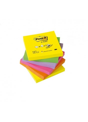 Lipnūs lapeliai 3M POST-IT Z-NOTE 76x76mm. ryškių spalvų