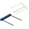 Dokumentų archyvinės įsegėlės baltos 10 cm. E-CLIP FELLOWES įp.100