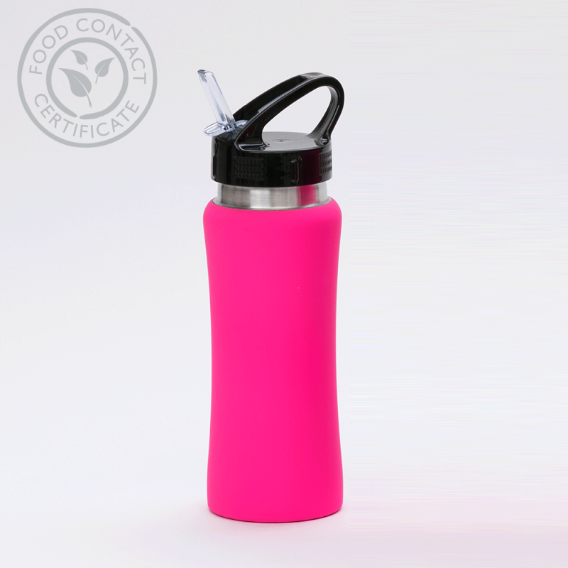 Gertuvė COLORISSIMO metalinė 600ml, rožinės spalvos