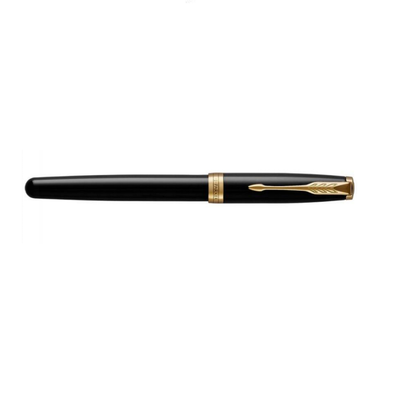 Parkeris PARKER SONNET BLACK LACQUER GT M, blizgios juodos sp. su aukso sp. detalėmis