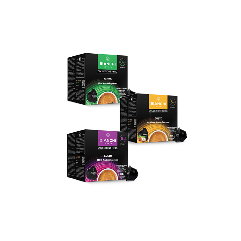 Kavos kapsulių rinkinys BIANCHI, Dolce Gusto®, 3 pak.