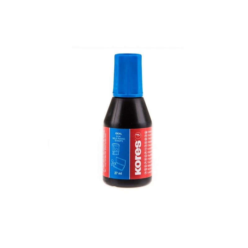 Tušas antspaudams 27ml KORES, mėlynas įp.10