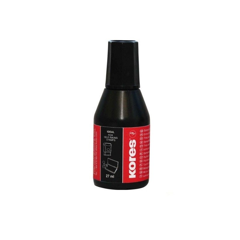 Tušas antspaudams 27ml KORES, juodas