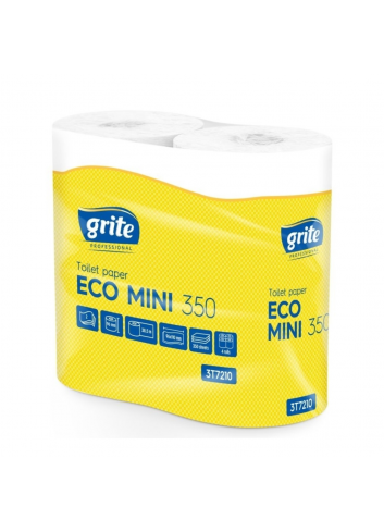 Tualetinis popierius ritinėlyje 4vnt. po 38,5m. GRITE ECO MINI 350 įp.14