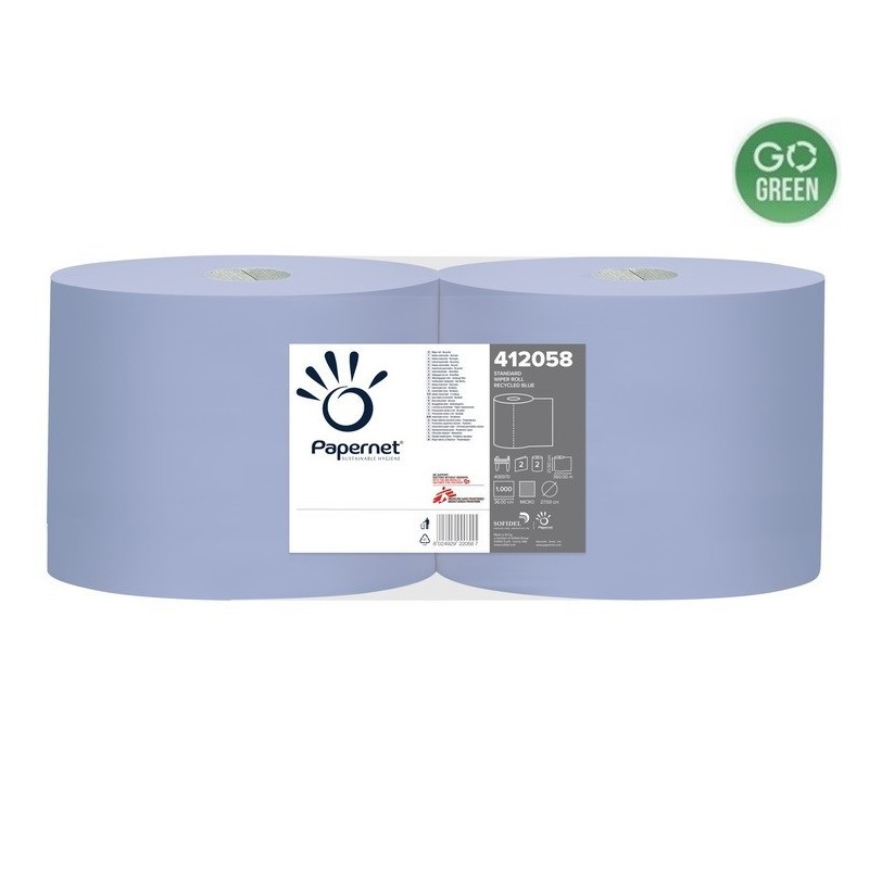 Pramoninis valomasis pop. rulone PAPERNET 360m 21,5x36x27,5cm 2sl. mėlynas 1vnt.( įp.2 )