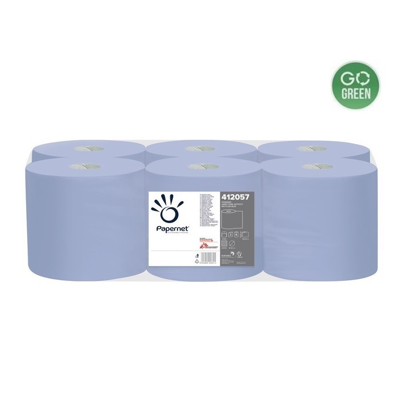 Popierinis rankšluostis rulone PAPERNET 2sl.140m 21x18,5x4cm, mėlynos sp.MATIC 1vnt.(įp.6)