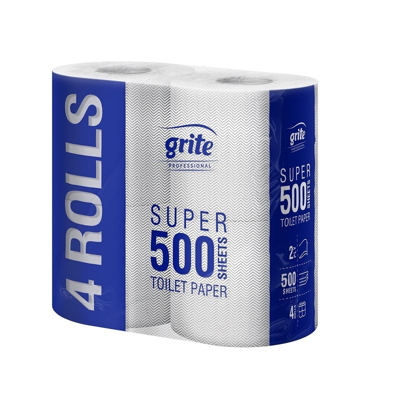 Tualetinis popierius ritinėlyje 4vnt. GRITE SUPER MINI 500 įp.14