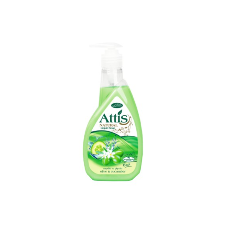 Skystas muilas ATTIS 400g alyvuogė ir agurkų