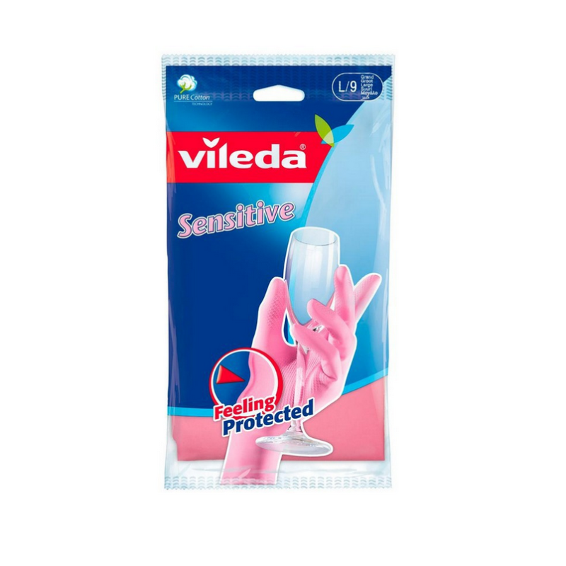 Guminės pirštinės VILEDA SENSITIVE, dydis L