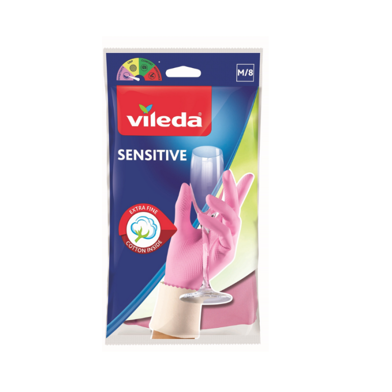 Guminės pirštinės VILEDA SENSITIVE, dydis M