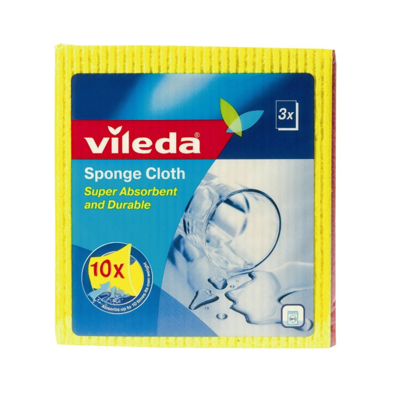 Šluostės - kempinės drėgnos 3vnt. VILEDA