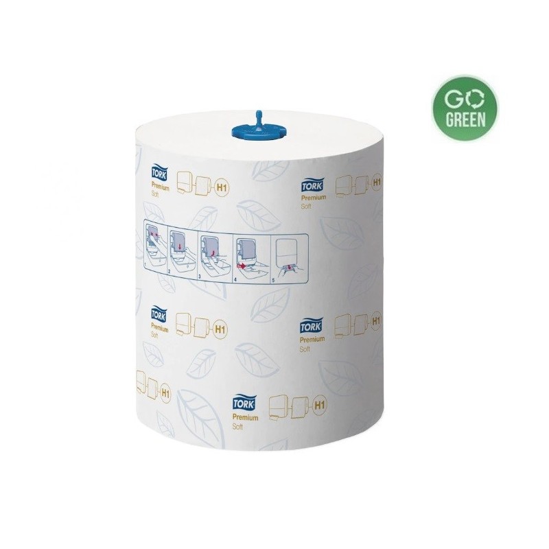 Popieriniai rankšluosčiai rulone TORK MATIC COMFORT 2sl.,  H1 baltos sp.