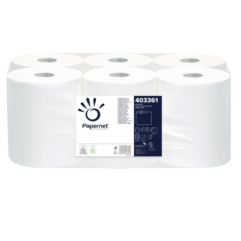 Popierinis rankšluostis rulone PAPERNET 2sl.140m 21x18,5x4cm MATIC įp.6