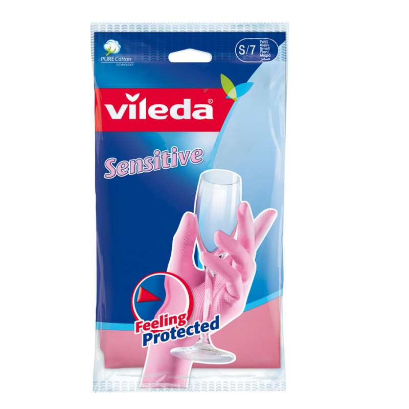 Guminės pirštinės VILEDA SENSITIVE, dydis S