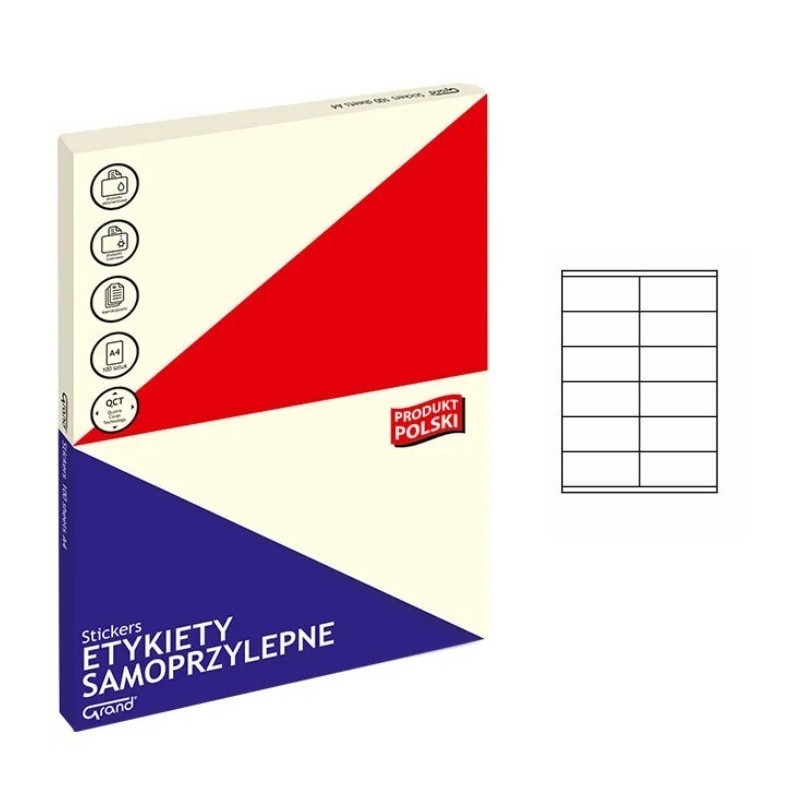 Lipnios etiketės GRAND 026 A4 105x48mm. 12 lip. 100l.