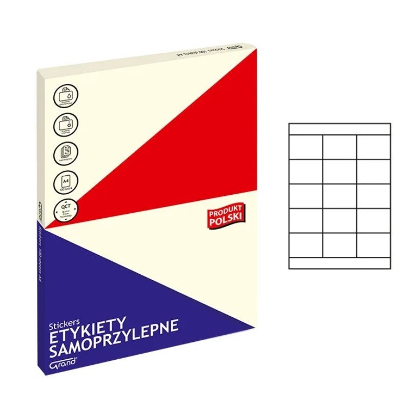 Lipnios etiketės GRAND 017 A4 70x50.8mm. 15 lip. 100l.