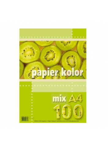Spalvotas popierius MIX, ryškių spalvų, A4 5 sp. po 20 lapų