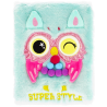 Užrašų knygutė pliušinė STARPAK OWL A5 šv. žalia