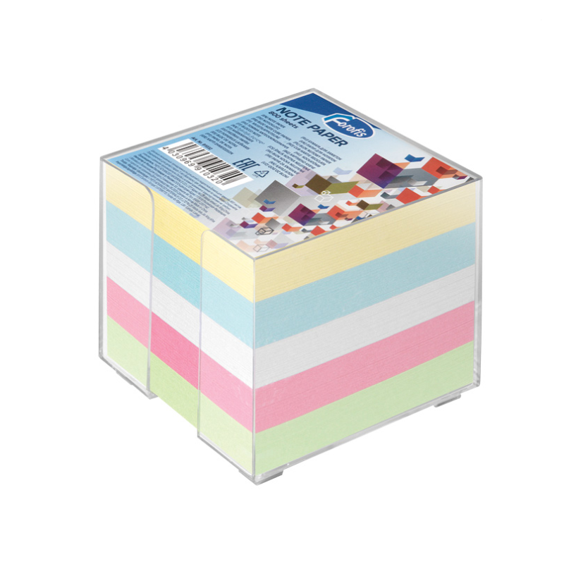 Lapeliai užrašams spalvoti dėžutėje FOROFIS, 90x90mm 800l