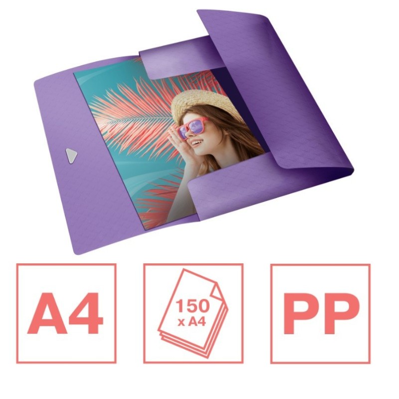 Aplankas dokumentams su 3 atvartais ESSELTE COLOUR BREEZE violetinė sp.
