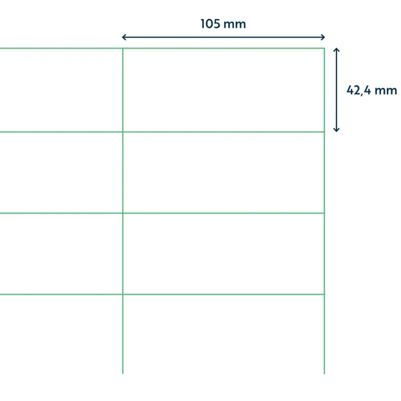 Lipnios etiketės RILLPRINT A4 105x42,4mm. 14lip. 100l.