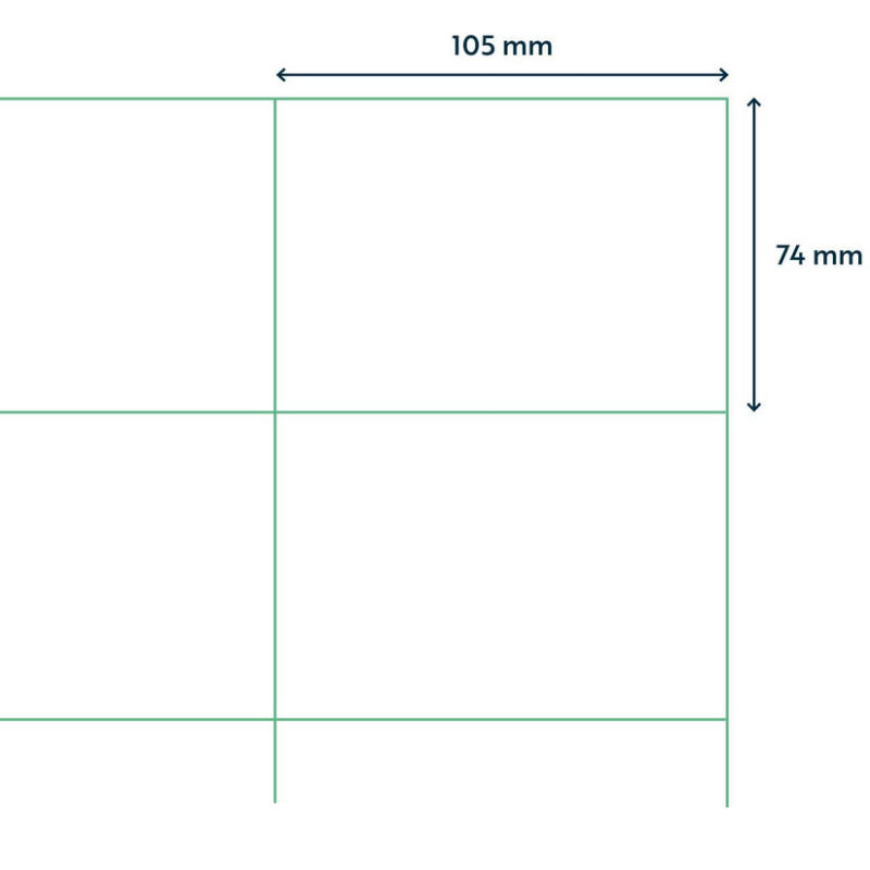 Lipnios etiketės RILLPRINT A4 105x74mm. 8 lip. 100l.