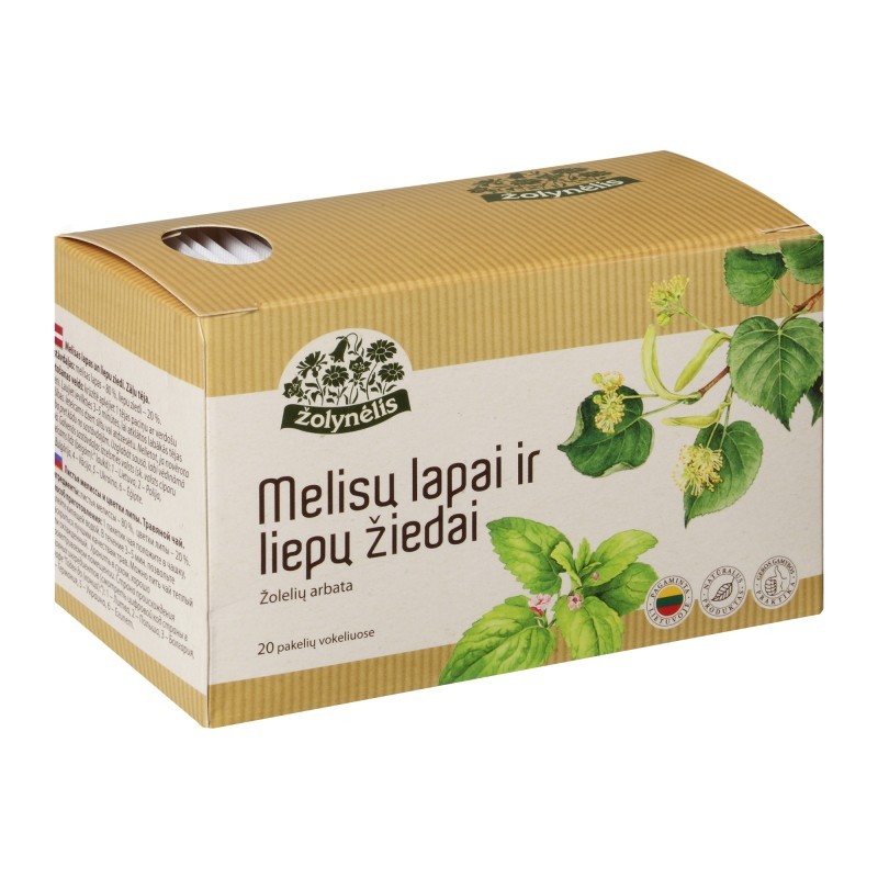 Žolelių arbata melisų lapai ir liepų žiedai ŽOLYNĖLIS. | Onelife.lt