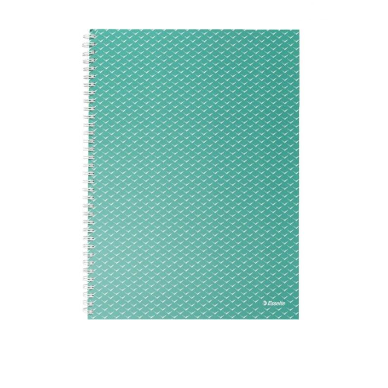 Sąsiuvinis su spirale šone A4 80l ESSELTE COLOUR BREEZE langeliais, žalios sp.