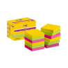 Lipnūs lapeliai 3M POST-IT CARNIVAL 47,6x47,6mm, 12vnt.