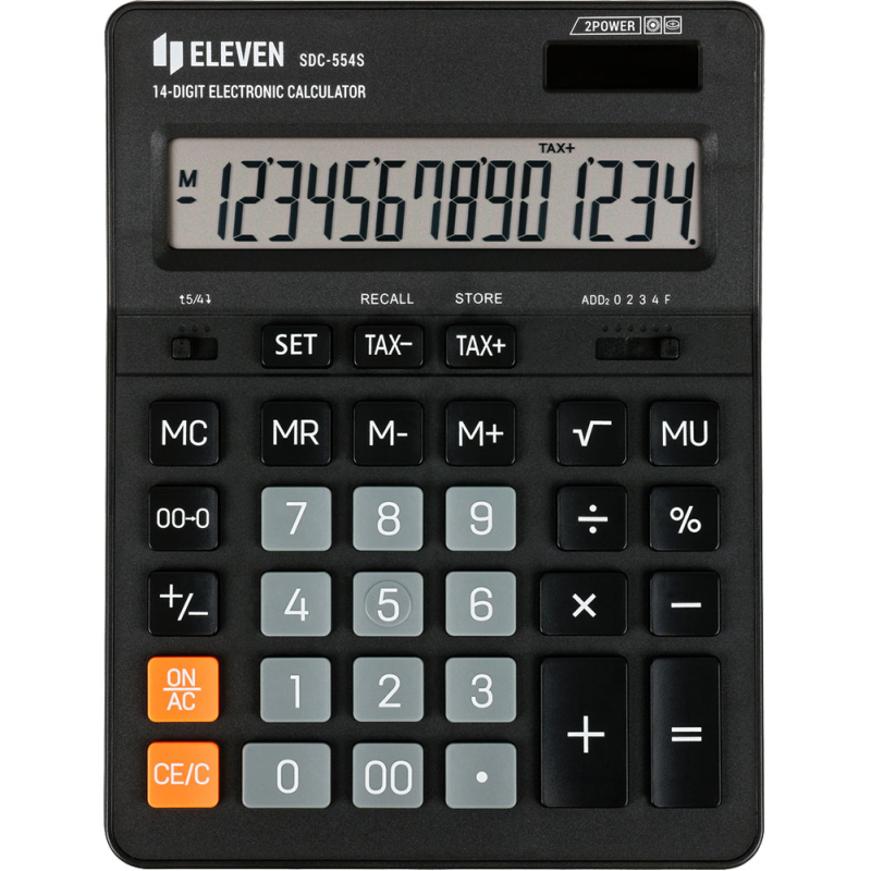 Skaičiuotuvas stalinis ELEVEN SDC-554SE, juodos spalvos