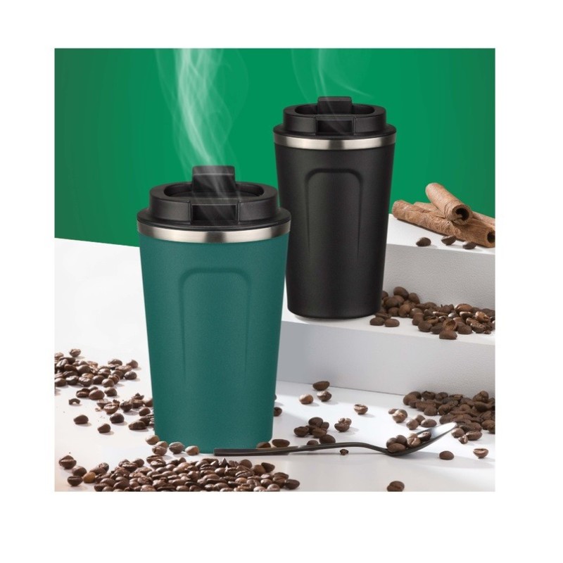 Termo puodelis NORDIC 350ml, žalios sp.