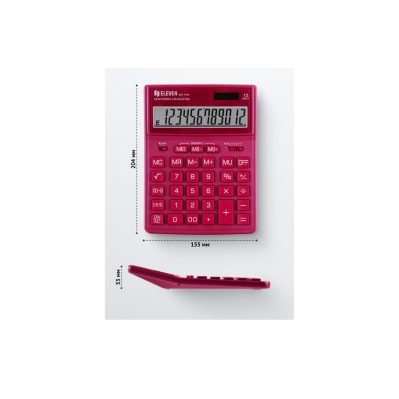Skaičiuotuvas stalinis ELEVEN SDC-444XRPKEE, rožinės spalvos