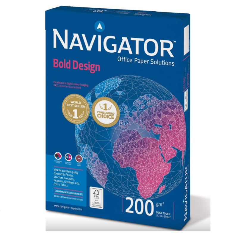 Universalus biuro popierius NAVIGATOR A4 200 g. 150 l.