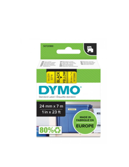 Juostelė DYMO D1 24mmx7m juoda/geltona