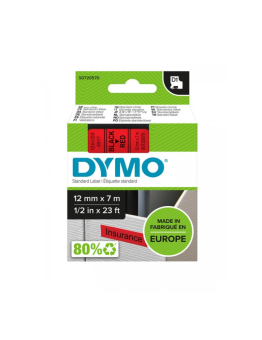 Juostelė DYMO D1 12mmx7m juoda/raudona