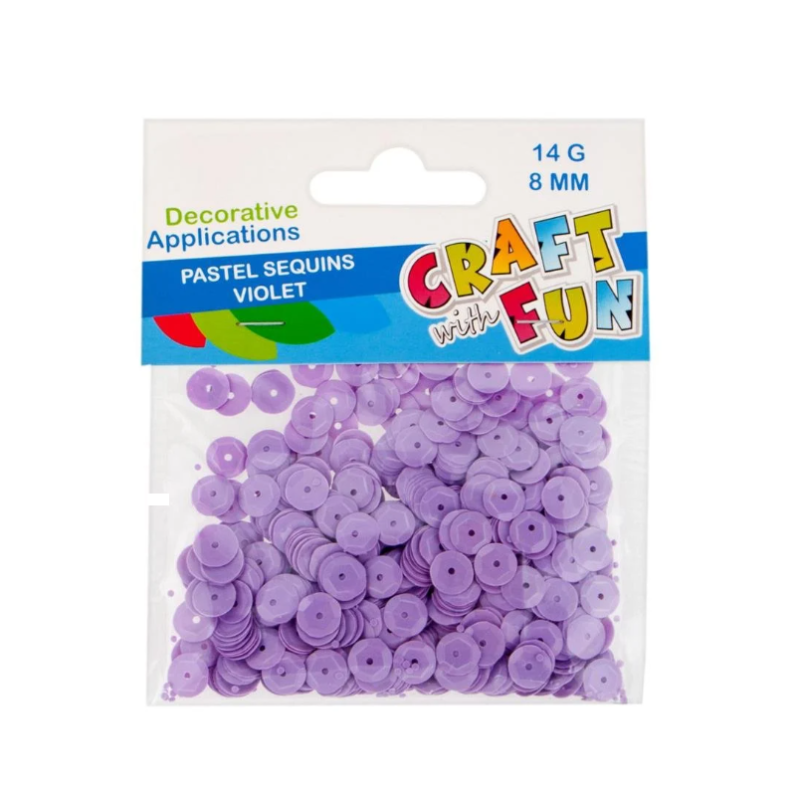 Blizgučiai žvyneliai dekoravimui 8mm, violetinė sp.