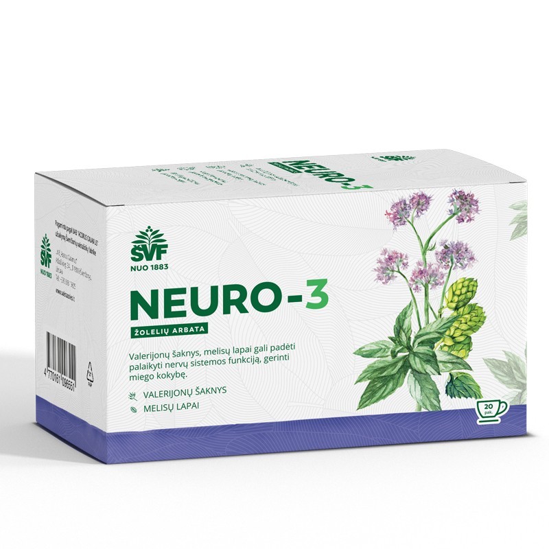ŠVF arbata Neuro-3 miegui, 20 vnt. | Onelife.lt