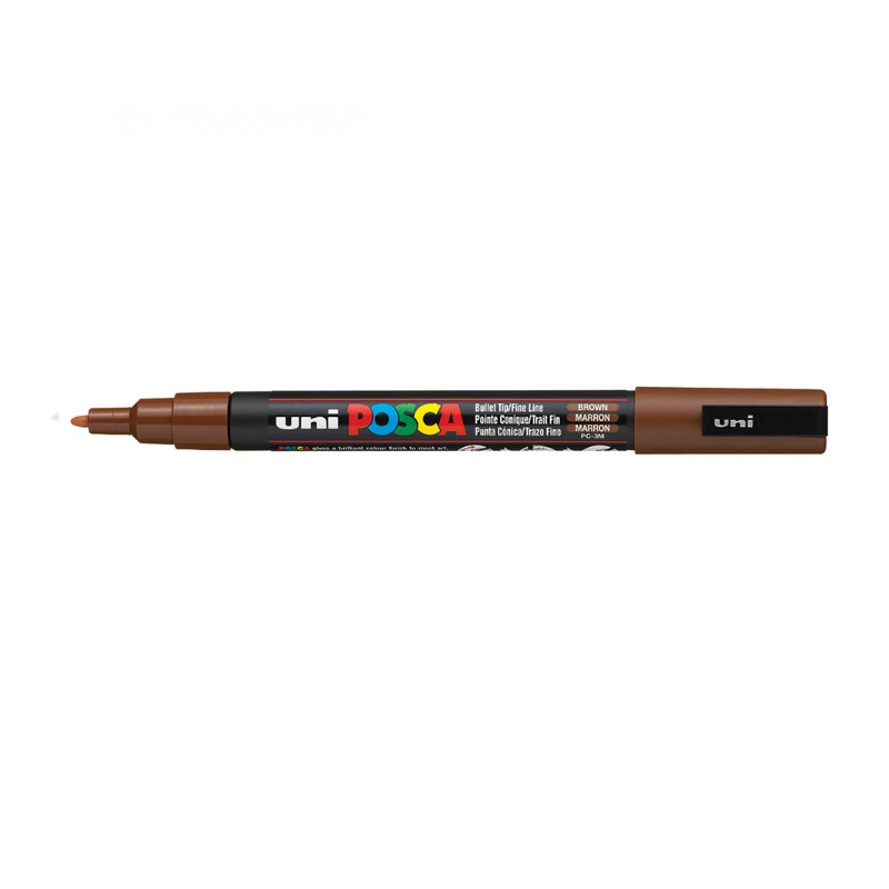 Markeris UNI POSCA PC-3M, Nr.21 0,9-1,3mm. rudos spalvos