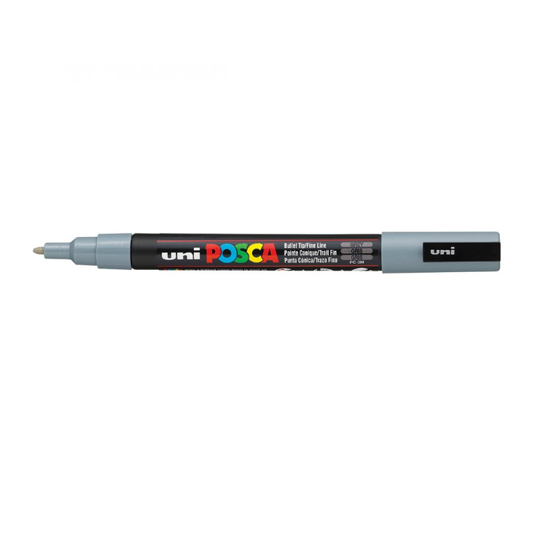 Markeris UNI POSCA PC-3M, Nr.37 0,9-1,3mm. pilkos spalvos