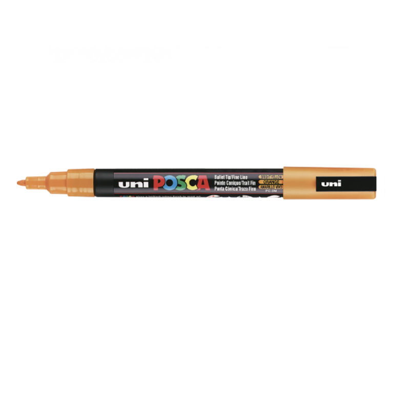 Markeris UNI POSCA PC-3M, Nr.4 0,9-1,3mm. oranžinės spalvos