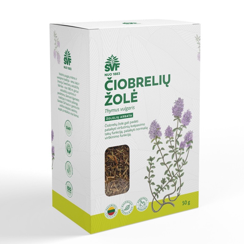 Žolelių arbata čiobrelių žolė ŠVF, 50 g